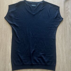 Zadig & Voltaire in Rifle Blue/Black V-Neck Fine Merino Wool Sweater Dress XS